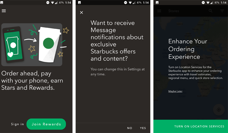 app engagement starbucks onboarding